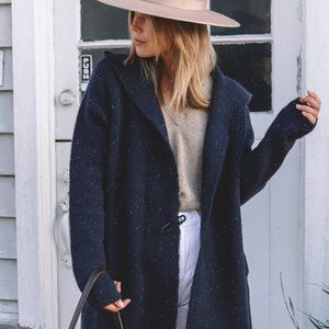 Love Stitch Navy Speckled Coatigan